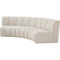 thumbnail image 3 of Meridian Furniture Infinity Cream Boucle Fabric 3pc. Modular Sectional, 3 of 11