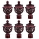 thumbnail image 1 of 6 piezas de extremos decorativos para barra de cortina, creativos, estilo retro romano, para decoración del hogar (rojo vintage), 1 of 5