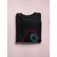 thumbnail image 3 of Glowing  Headphones Sweatshirt Women -Image by Shutterstock, Female 4X-Large, 3 of 4