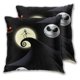 thumbnail image 2 of Juego de 2 fundas de almohada de felpa cuadradas negras de Pesadilla antes de Navidad, decoración de doble cara, cama de automóvil, dormitorio, sofá, fundas de almohada suaves, decoración del hogar,, 2 of 5