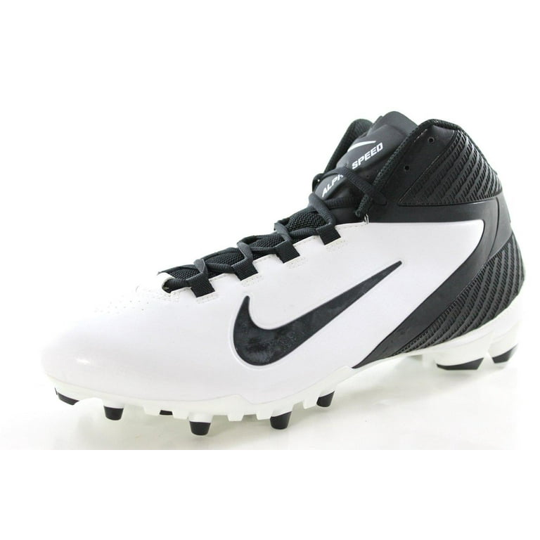 Nike Mens Alpha Speed TD Football Cleats White Black Mens