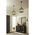 thumbnail image 3 of Progress Lighting Brenham 3-Light Pendant, Steel, Matte Black, Seeded Glass Shade, 3 of 7