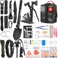 thumbnail image 2 of LUXMOM Kit de supervivencia y botiquín de primeros auxilios, 142 piezas de equipo y equipo de supervivencia profesional con bolsa Molle, para hombres, camping, aventuras al aire libre/regalos para hom, 2 of 4