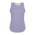 thumbnail image 6 of Workout Tank Tops Woman Summer Sleeveless Ruffle Racerback Crewneck Casual Loose Running Gym Athletic Tee Shirts, 6 of 7