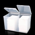 thumbnail image 3 of Multipurpose Storage Box 2 Compartment Plastic Cotton Swab Holder Nail Jewelry Storage Box Polishing Nail Art Toolbox, 3 of 5