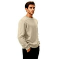 thumbnail image 4 of Men's Sherpa Lined Crewneck Sweatshirt Heavy-weight Fleece Pullover Winter Thick Warm Shirts, 4 of 4