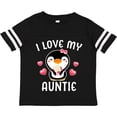 thumbnail image 3 of Inktastic I Love My Auntie with Cute Penguin and Hearts Girls Toddler T-Shirt, 3 of 5