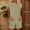 Khaki, variant on MAIHAN Outfits for Women Spring Outfits for Women 2026 Short Sleeve Sets Trendy 2 Piece Summer Shorts Set Comfortable Playwear Daily Wear