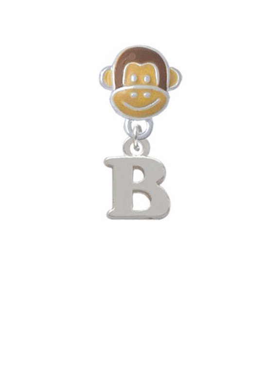 Small Greek Letter - Beta - Monkey Face Charm Bead