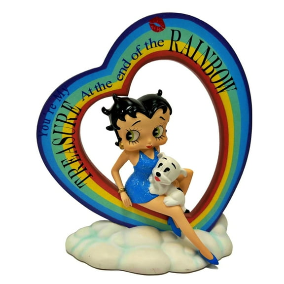 The Hamilton Collection Betty Boop™ 'You Are My Treasure At The End Of The Rainbow' with Pudgy™ Issue #3 Hand-Painted with Glitter and Metallic Accents 5" H x 4" W