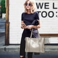 thumbnail image 7 of HONGLONG Tote Bag for Women Leather Shoulder Crossbody Bag Work Purse Large Capacity Handbags, Gray, 7 of 7