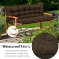 thumbnail image 5 of Outdoor Porch Swing Cushions, 4" thick patio swing cushions 3 Seater for outdoor furniture, Waterproof Bench Replacement Cushion with Ties(Coffee color-71×40in), 5 of 6
