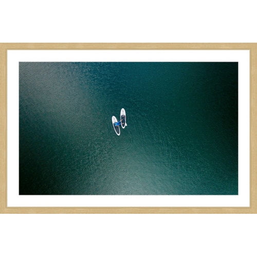 Marmont Hill "White Boats" By Karolis Janulis Framed Painting Art Print, 30.0" x 1.5"