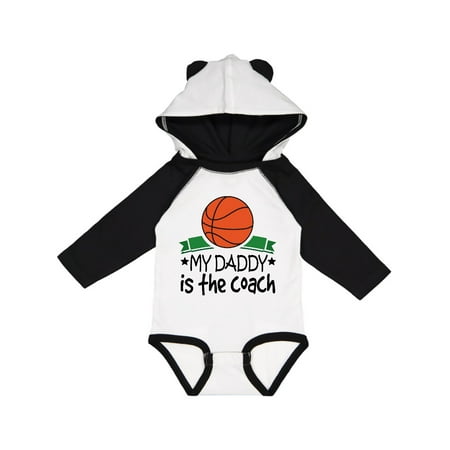 

Inktastic Basketball My Daddy is the Coach Gift Baby Boy or Baby Girl Long Sleeve Bodysuit