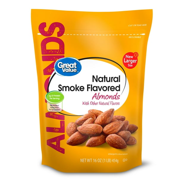 Great Value Smoked Flavored Whole Almonds, 16 oz