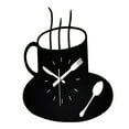 thumbnail image 3 of Round Coffee Wall Clock - Black Kitchen Decor, 3 of 6