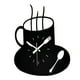 thumbnail image 4 of Reloj de pared de reloj de pared de aspecto de café creativo para el hogar (negro), 4 of 5