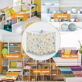 thumbnail image 5 of Foldable Fabric Storage Bin Home Cubes Clothing Organizer Bins Large Collapsible Box Basket for Home Organizer Green and Orange Small Flowers, 5 of 7