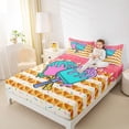 thumbnail image 3 of Erosebridal Pickleball Ice Crem Drip Full Size Sheets, Waffle American Flag Bed Sheets, 1 Flat Sheet, 1 Fitted Sheet and 2 Pillowcases, 3 of 5