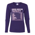 thumbnail image 2 of Wild Bobby Breast Cancer Survivor Nutrition Facts Breast Cancer Awareness Front and Back Women Long Sleeve Tee, Purple, Large, 2 of 5