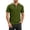 Army Green, variant on Men's Vertical Ribbed Knit Quarter Zip Polo Shirts, Short Sleeve Collared Casual Knitwear Khaki
