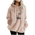 thumbnail image 2 of Sakmal Lightweight Women Hoodies Pink Fleece Graphic Sweatshirts Comfy Hoodies for Women, 2 of 5
