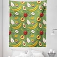 thumbnail image 1 of Fruits Tapestry, Avocado Apples Banana Grapes Lime Healthy Peach Orange Theme Pattern, Fabric Wall Hanging Decor for Bedroom Living Room Dorm, 5 Sizes, Green Multicolor, by Ambesonne, 1 of 1