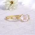 thumbnail image 2 of Vintage Moonstone Ring Yellow Gold Plated Engagement Ring Diamond Twig Leaf Jewelry for Women June Birthstone Customized Ring Gift for Her, 2 of 3