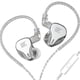 thumbnail image 1 of KZ DQ6 Audífonos internos con cable de 3,5 mm 3DD Dynamic HiFi Audífonos deportivos Audífonos deport Abanopi Silver/Con micrófono, 1 of 7