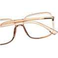 thumbnail image 6 of Woman's New Retro Blue Light Blocking Glasses Big frame Nerd Eyeglasses Frame Anti Blue Ray Computer Game Glasses Brown, 6 of 6