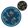 thumbnail image 2 of Indoor 12' Voice-Activated Luminous Decoration Wall Clock With LED Night Light Gold and Navy Blue, 2 of 8