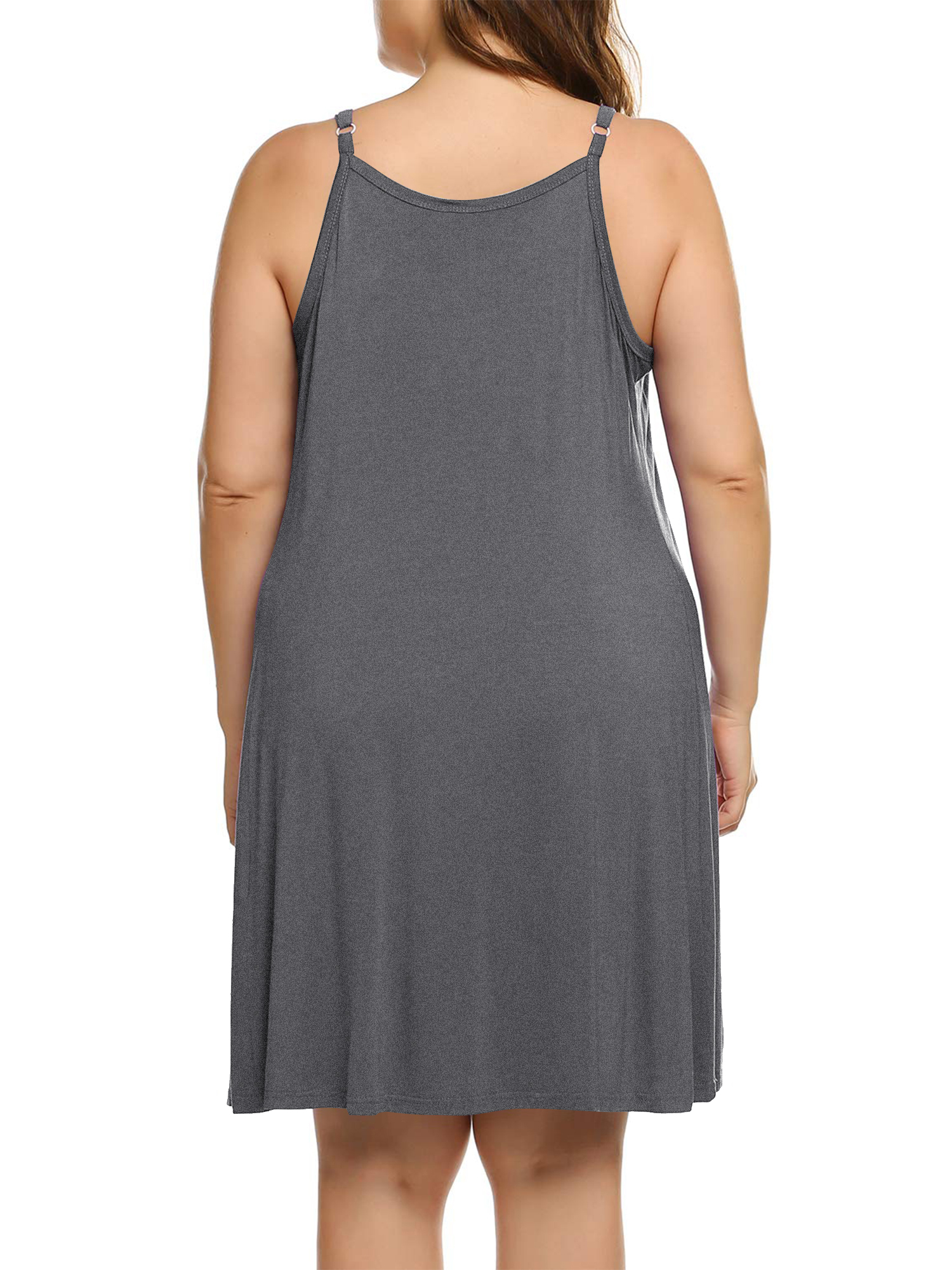 Chama Womens Plus Size Chemise Soft Sexy Sleepwear Pleated Nightgowns Loungewear for Women