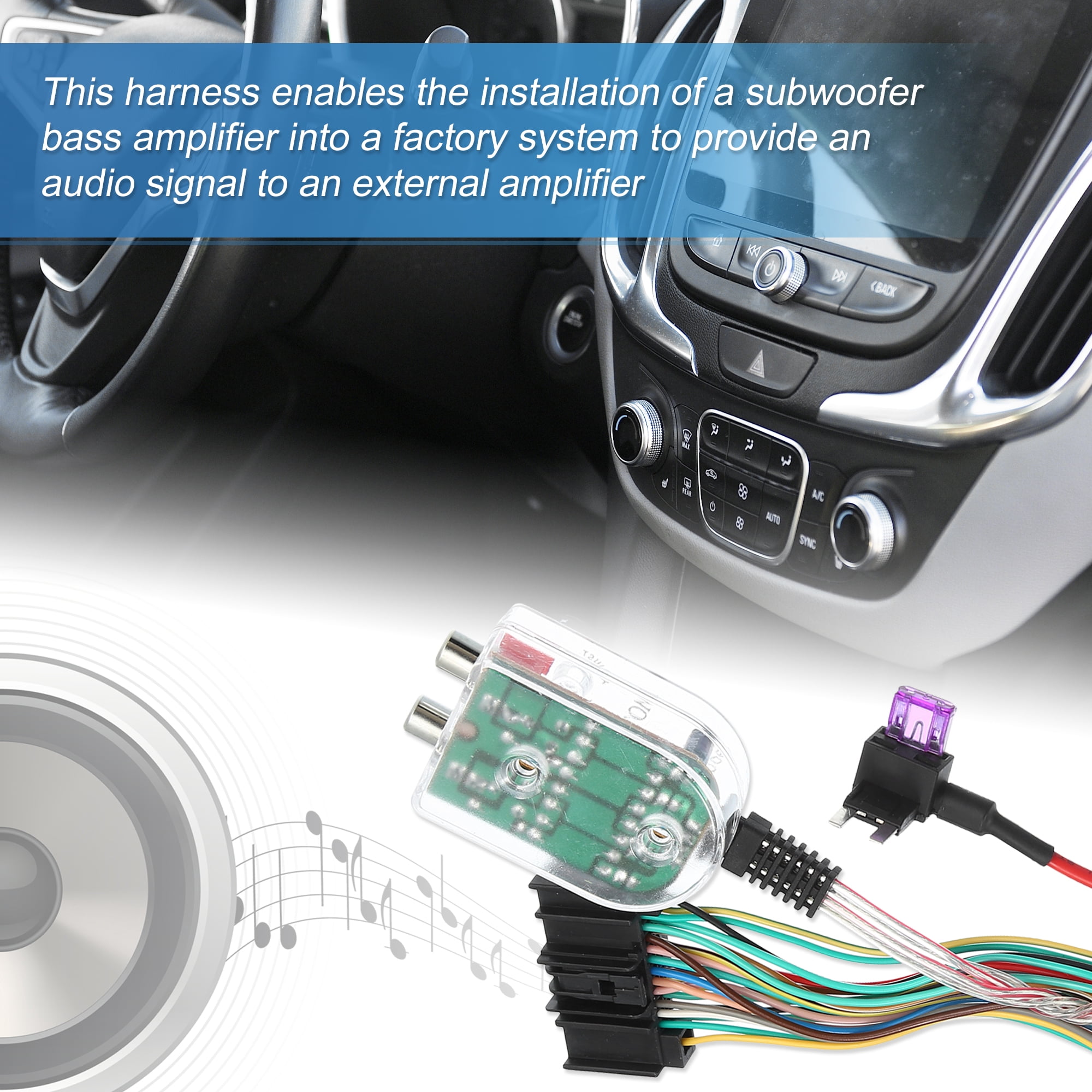 Unique Bargains Add an Amp Amplifier Adapter Interface for Ford Edge Focus Fusion