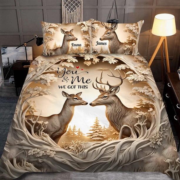 You & Me We Got This - Juego de cama personalizado de caza