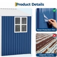 thumbnail image 5 of EuKer Metal Storage Sheds, 10ft x 8ft Outdoor Storage Shed with Lockable Door and Grid Window for Garden, Backyard, Blue, 5 of 8