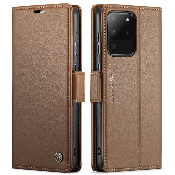 For Samsung Galaxy S23 S22 S21 S20 Ultra S21 FE S10 Plus Note 10 Plus Note 20 Ultra Case With Card Holder,Wallet Case For Women Men With RFID Blocking, Durable Faux Leather Kickstand Shockproof Case