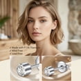thumbnail image 7 of Briana Williams G23 Titanium Ear Piercing Kit,ASTM F136 Implant Grade 3mm 4mm CZ Studs for Sensitive Ears,4 Pack with 8 Clear Studs and 4 G23 Titanium Earring studs, 7 of 7