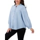 thumbnail image 4 of CAMISAS Y BLUSAS DE MATERNIDAD CHIC INSPIRADORAS PARA MUJERES, CON PLECA, BOTONES Y MANGA LARGA, TOP DE EMBARAZO Y LACTANCIA, TALLA 2XL, AZUL, 4 of 6