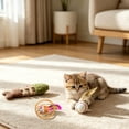 thumbnail image 6 of FEOLGEHLY Catnip Toy Set for Indoor Cats Silvervine Cat Toy Cat Teething Toy Cat Chew Toy Multi-Shape Fish Ball Mouse Feather Boredom Relief (Brown E), 6 of 7