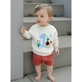 thumbnail image 4 of Rovasas Baby Boy Birthday Sweater Duck Letter Embroidery Pullover Knitwear, 4 of 9