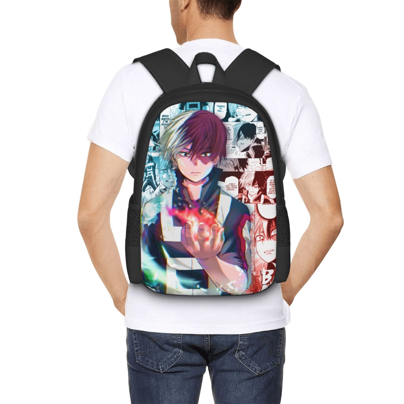 My Hero Academia Shoto Todoroki Backpack,Multi-Function 