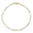 thumbnail image 1 of Pulsera italiana Imperial Jewelry Tricolor de 10 quilates 3.3mm 18.5cm, 1 of 5