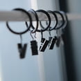 thumbnail image 2 of 10 piezas de anillos de cortina de metal, clips de cortina, ganchos de cortina multiusos para cortinas y varillas para decoración de fotos de cortinas (negro) JAMW Sencillez, 2 of 5