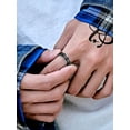 thumbnail image 4 of FaithHeart Nordic Viking Spinner Runes Ring for Men Black Punk Thumb Band Ring Stainless Steel Rotatable Fidget Finger Ring for Anxiety Father Birthday Jewelry Gift for Christmas Size 12, 4 of 11