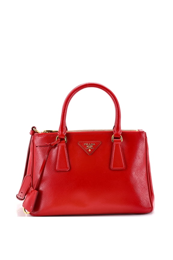 Pre-Owned Double Zip Lux Tote Vernice Saffiano Leather Mini By Rebag