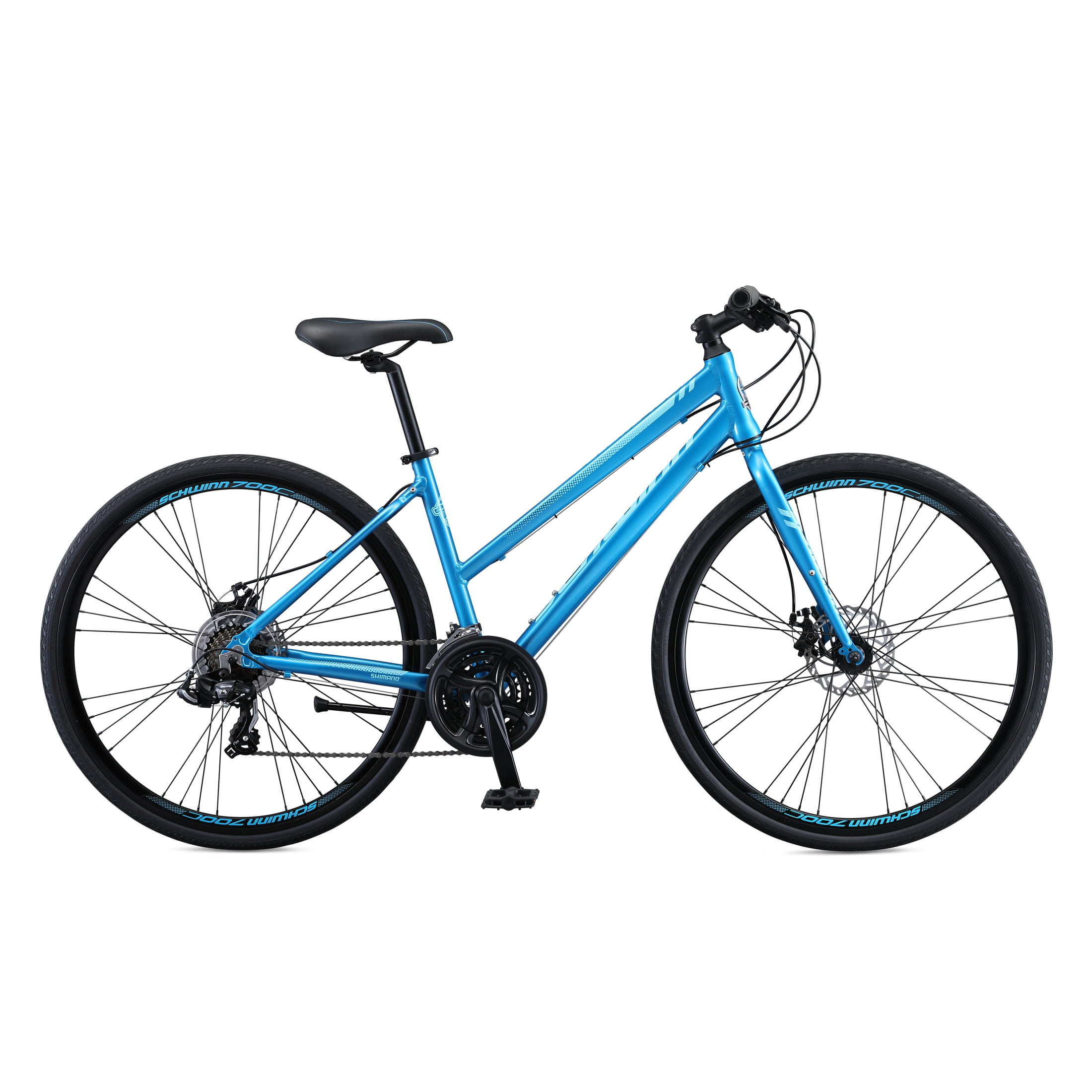 Schwinn Volare 1200 Womens Hybrid Bike, 21 Speeds, 700c Wheels, Ages 14 and up, Blue