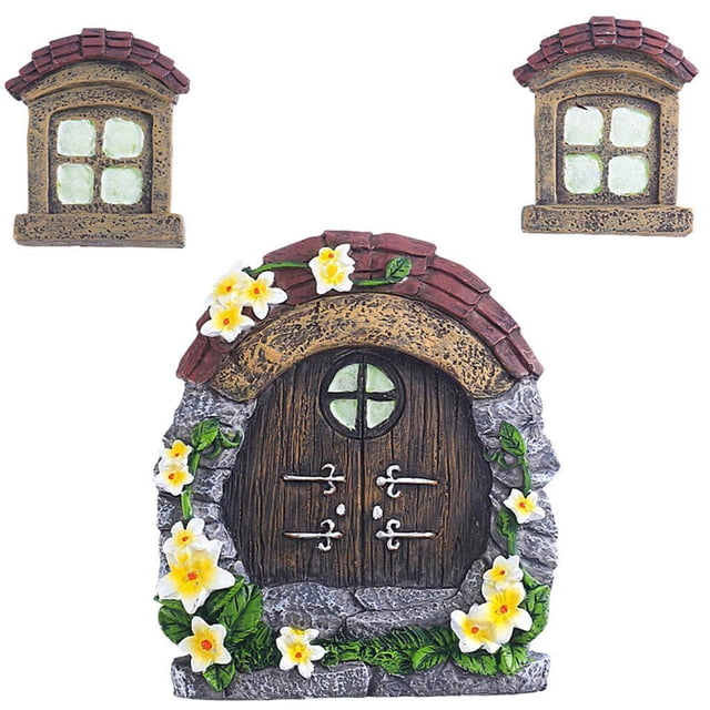 Matsuzay Creativo Retro Hada Resina Árbol Decoraciones Ventanas Hogar Ventanas y Puertas Árbol Patio Arte Interesante Jardín Escultura Hada Elfo Árbol Artesanía Matsuzay HA018568-00