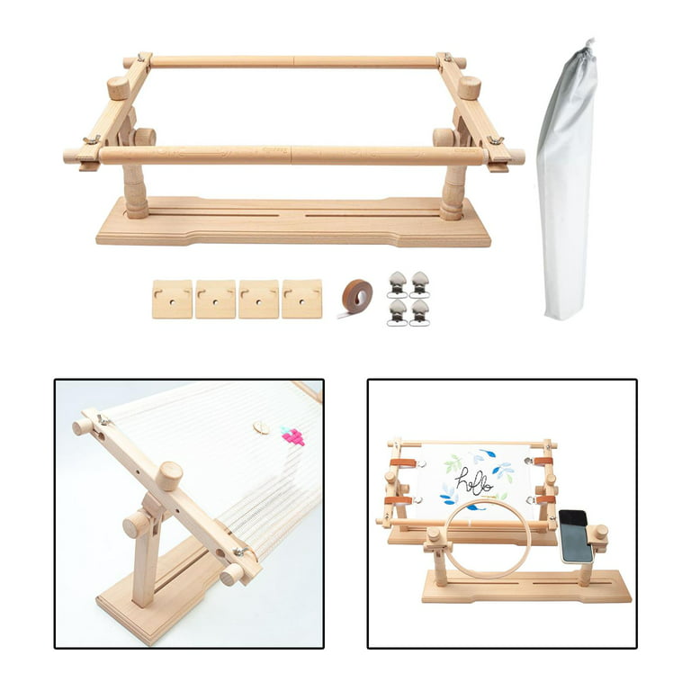 Cross Stitch Frame Scroll Stand Present Adjustable Needlework for Stitching  Sewing Multifunctional Rotated Quilting Embroidery Wood Unisex