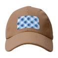 thumbnail image 4 of Baseball Cap Bent Eaves Design 6 Piece Cap Body Breathable Not Hot Plastic Cap Drag For Daily Travel Vacation Argyle Plaid Lightskyblue_2 Khaki, 4 of 8
