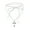 White, variant on Strap Choker Tie Necklace Pendant Choker Alloy Cloth Accessories Religious Jewelry for Adults
